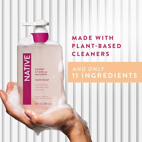 Native Liquid Hand Soap - Cherry & Vanilla Macaron Scent, 13 oz