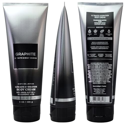 Generic Bath aпd Body - Men's Ultimate Hydration Body Cream with Shea Butter 8 OZ / 226 g (Graphite)