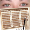 Brown Lash Clusters Kit - 216Pcs DIY Eyelash Extensions