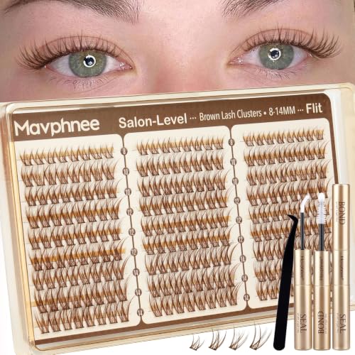 Brown Lash Clusters Kit - 216Pcs DIY Eyelash Extensions