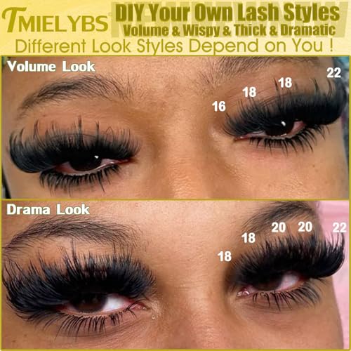 Lash Clusters Kit 16-22mm Eyelash Extensions 240pcs Wispy