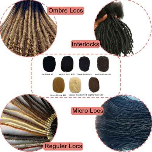 Tight Afro Kinky Human Hair for Dreadlocks,Ideal for Making Locs,Repair Extensions,Twist or Braids 4 Bundles/Package Light Blonde #613 8inch