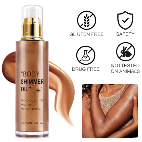 Shimmer Body Oil 100ml - Moisturizing Luminizer Glow