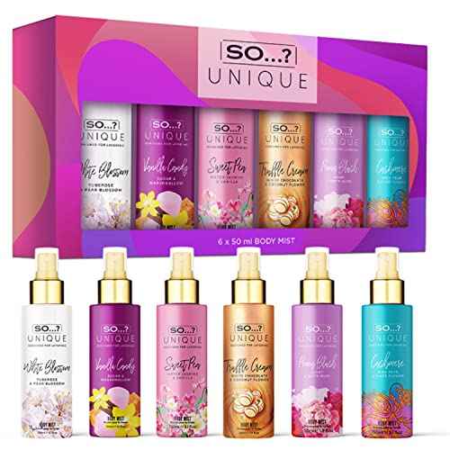 So¡¦? Unique Body Mist Set - Perfumes for Women with Fresh, Floral, Sweet Scents - 6 Hour Wear Body Spray for Women - Travel Size Gift Set - 6 pcs