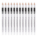 White Eyebrow Eyeliner Pencils Set – 12 Pack Highlighting Pen