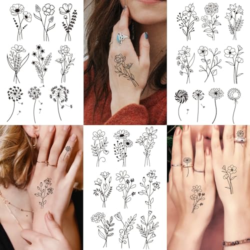 Cerlaza 100 Sheets Temporary Tattoos - 420 Designs, Realistic & Long-Lasting