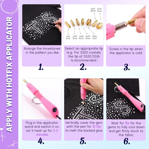 6800pcs Hotfix Rhinestones Crystal AB 2-5mm Mixed Sizes