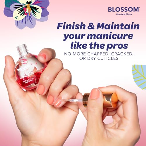 Blossom Rose Cuticle Oil with Real Flowers, 0.5 fl oz