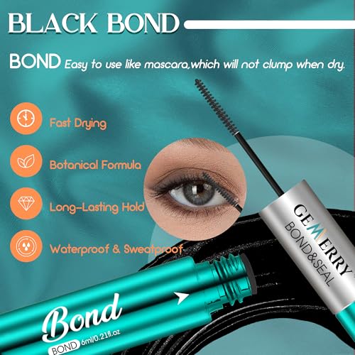 GEMERRY Waterproof Lash Bond & Seal - Strong Hold 12ml for Sensitive Eyes