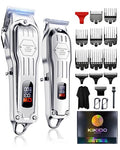 KIKIDO Professional Cordless Hair Clippers for Men - 10 Combs & LCD Display