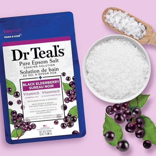 Epsom Salt Soak with Magnesium & Elderberry Scent, 3 lbs