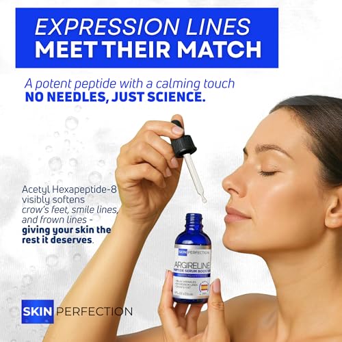 Skin Perfection Argireline Serum - Peptides Serum for Face with Acetyl Hexapeptide-8 for Fine Lines & Wrinkles - Diy Anti Aging Argireline Booster Solution Mix with Any Skincare Products 0.5oz