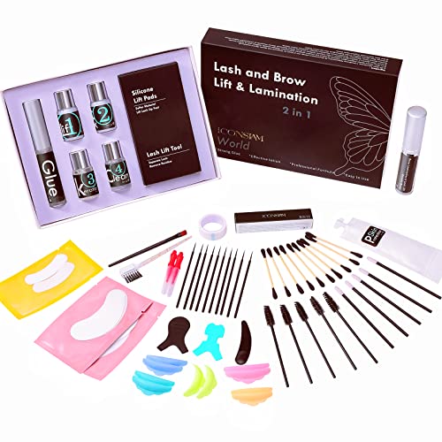 Lash Lift Kit, Lash Lifting and Brow Lamination 2 in 1, DIY Eyelash Perm At Home, Perming Lashes With Strong Glue(lash and eyebrow lift kit)