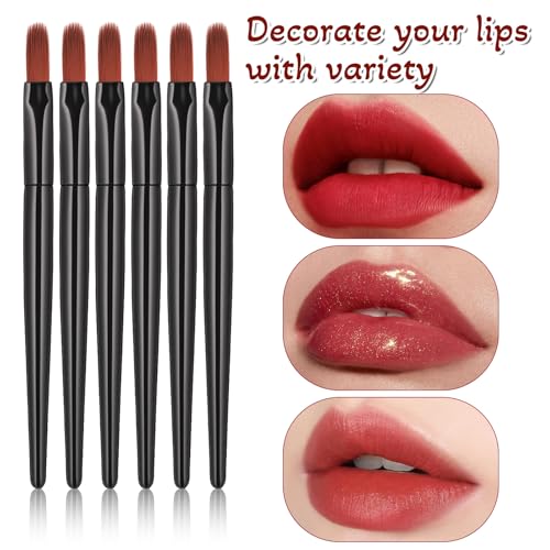120 Pcs Disposable Lip Brushes with Protective Caps