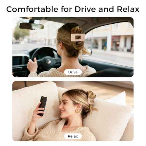 8 Pack Hair Clips for Women and Girls, Matte Non-Slip Large Claw Clips, Strong Hold for Hair Accessories, Multi-functional without Pressure Marks French Barrette Hairclips for Thick&Thin Hair