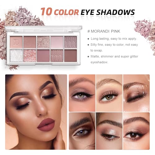 All-in-One Makeup Kit for Women & Girls with Eyeshadow, Mascara & Brushes