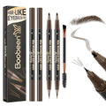Boobeen 3-Pack Waterproof Eyebrow Pen & Eyeliner Dark Brown