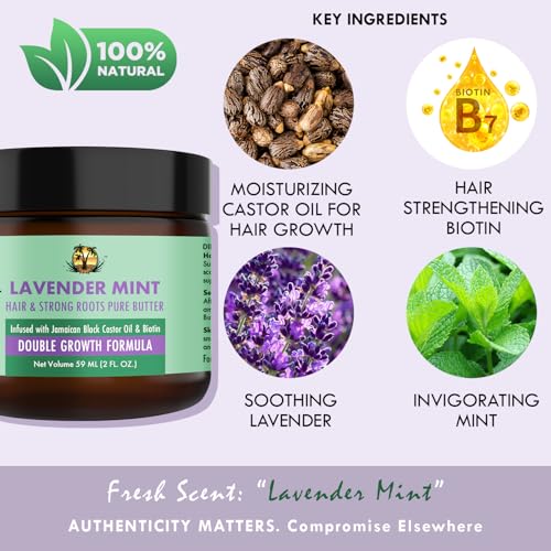 Sunny Isle Lavender Mint Hair Butter with Jamaican Black Castor Oil