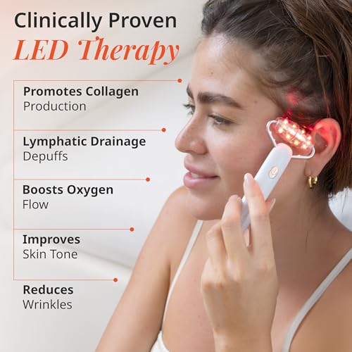Vanity Planet Mila LED Facial Roller - 3-in-1 Anti-Aging Massager