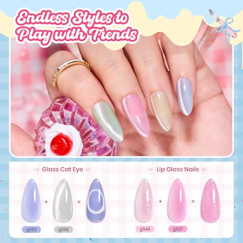 Beetles 20 Colors Jelly Gel Nail Polish Kit with Base & Top Coats