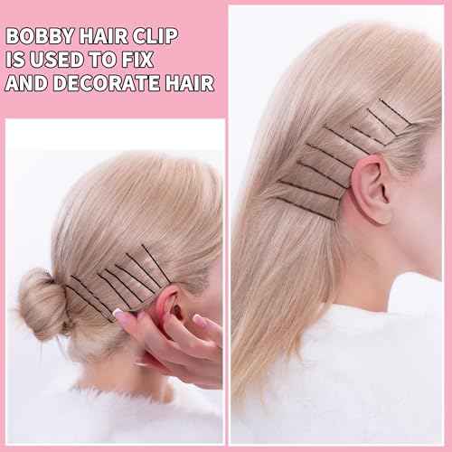 400PCS Brown and Black Bobby Pins Kit with Hair Bands, 1.38inch 2inch 2.36inch Bobby Pins and 2.36inch U Shape Hair Pins for Women