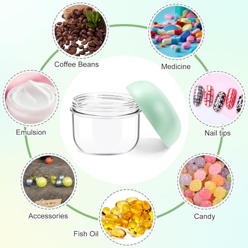 Mini Travel Cosmetic Jars 20ml & 10ml Leak-Proof Containers with Lids & Labels