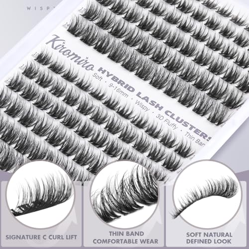 Kiromiro Wispy Lash Clusters 9-16mm Hybrid Eyelash Extensions