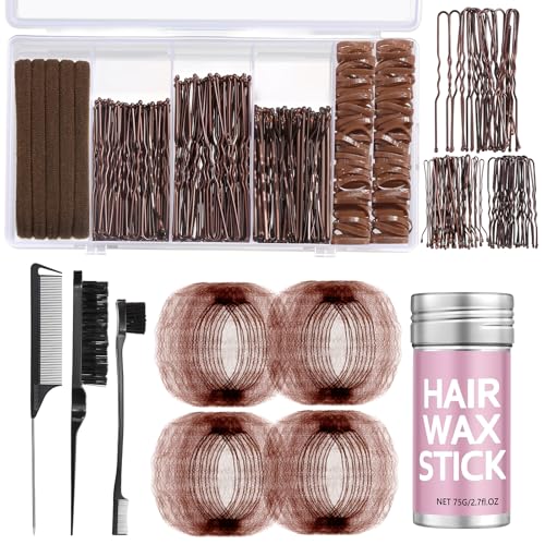 Ballet Bun Hair Kit - 296pc Dance Styling Set with Hair Nets