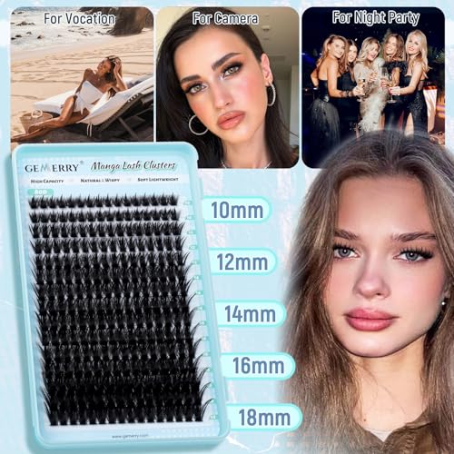 GEMERRY Lash Clusters 80D Spiky Anime-Style 10-18mm