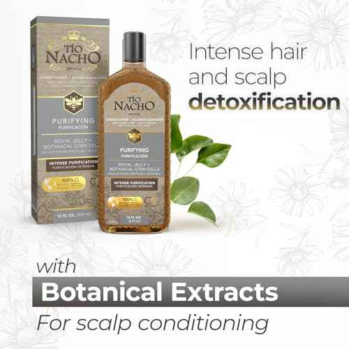 Tio Nacho Shampoo & Conditioner Set - Natural Lightening Shampoo with Royal Jelly & Chamomile + Purifying Conditioner with Botanical Stem Cells, Enhances Volume & Shine, 14 oz Each