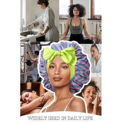 Double Layer Silk Bonnet with Tie Satin Lined Sleep Cap Hair Cover for Women's Curly Natural Hair