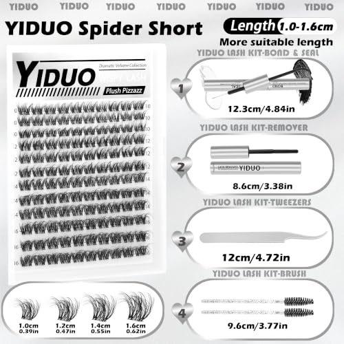 Spider Breeze 5D Lash Clusters Kit - 10-16MM D Curly Wispy Lashes