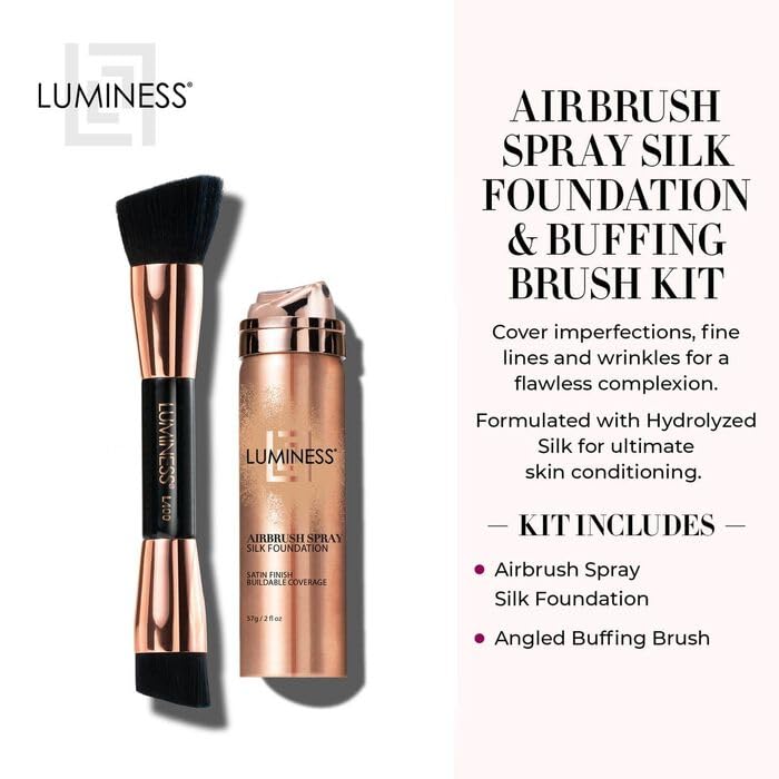 Luminess Face Time All-In-One Makeup Kit Light Medium - Includes Face Palette, Airbrush Foundation & Brush