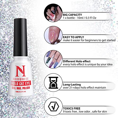 noirwhite Black White Gel Nail Polish, 2Pcs 15ml Gel Polish Set, Soak Off UV LED Nail Gel Polish Long Lasting Nail Art Starter Manicure Salon DIY at Home Design Decorations Nail Art Design