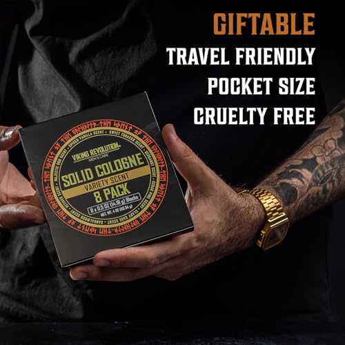 Viking Revolution 8 Pack Solid Cologne for Men Travel Set