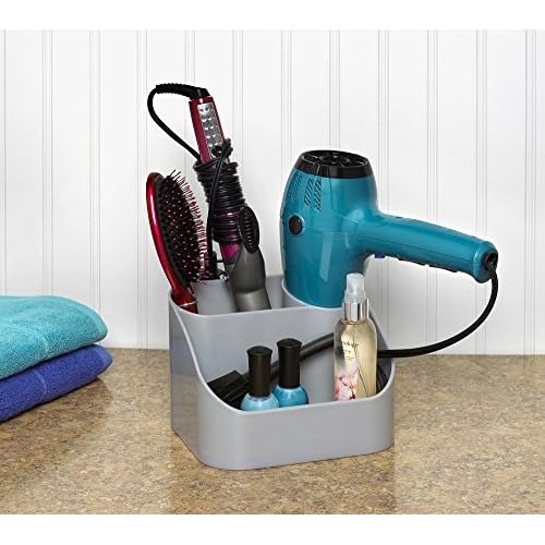 Spectrum Diversified Contour Countertop Hair Care Caddy, Silver