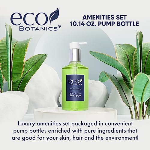 Terra Pure | Eco Botanics Shampoo, White Tea & Honey Retail Size Hotel Amenities, 10.14 oz. (Single)