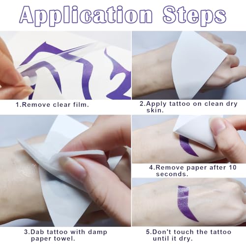 Anime Cosplay Temporary Tattoos - 8 Sheet Full-Body Set