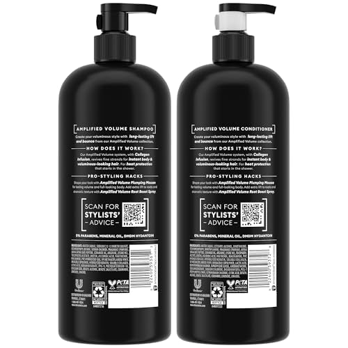 TRESemm? Shampoo and Conditioner Set, Amplified Volume + Collagen Infusion, 24H Full Body & Lift with Heat Protection + Keratin Repair Mask (3 Piece Set)