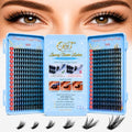 Q&T 600pc Lash Clusters Bundle 8-16mm D Curl Extensions
