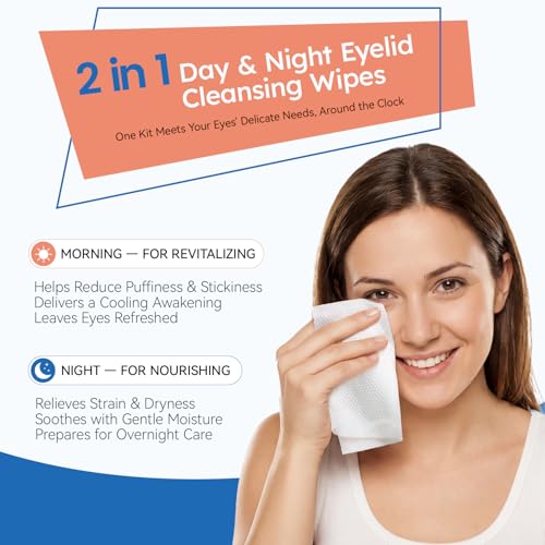 ProCIV Day & Night Eyelid Wipes - Cucumber & Aloe Vera