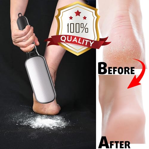 Antonki 2-in-1 Stainless Steel Foot File - Dual Sided Callus Remover Rasp