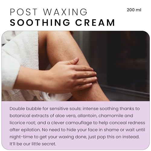 Depileve Soothing Cream - Post Wax Lotion - Enriched with Aloe Vera, Chamomile and Zinc Oxide - for All Skin Types - Skin Calming Aftercare - Makeup-like Coverage Cream - 7 oz.