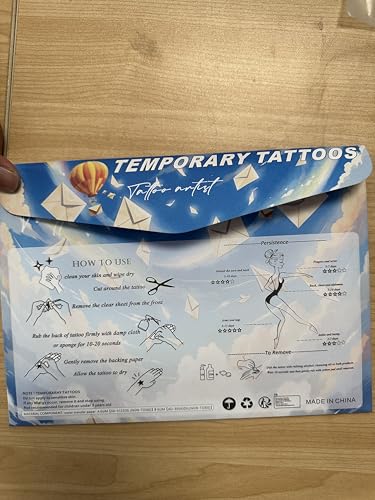 48 Watercolor Temporary Tattoos - Waterproof, Adults & Kids