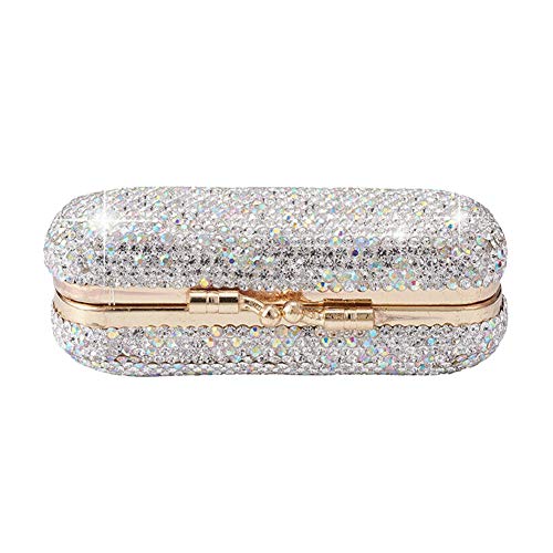 Lipstick Case Holder with Mirror & Rhinestone Design