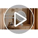 Shinowa 20X Magnifying Wall-Mounted Makeup Mirror with Lights