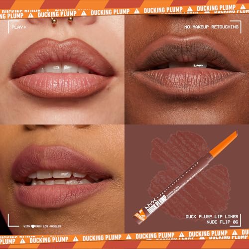 NYX Duck Plump Plumping Lip Liner - Nude Flip, 10HR