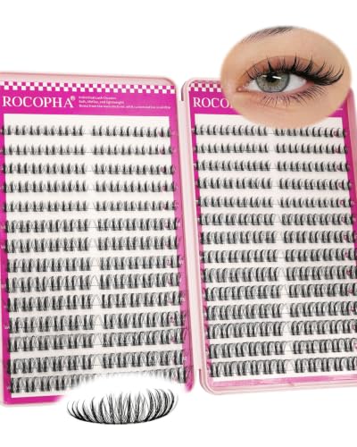 Rocopha Wispy Lash Clusters 9-16mm D Curl Eyelash Extensions