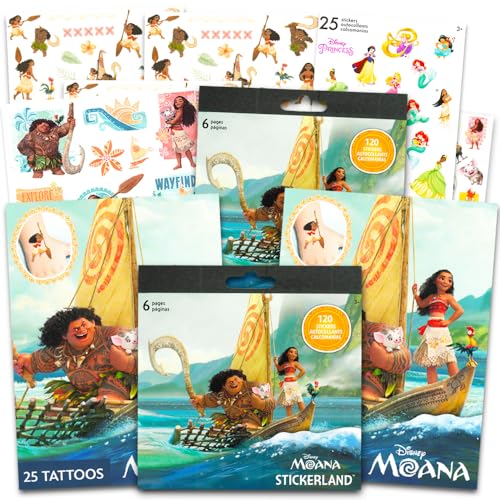 Moana Sticker and Temporary Tattoo Party Favor Bundle
