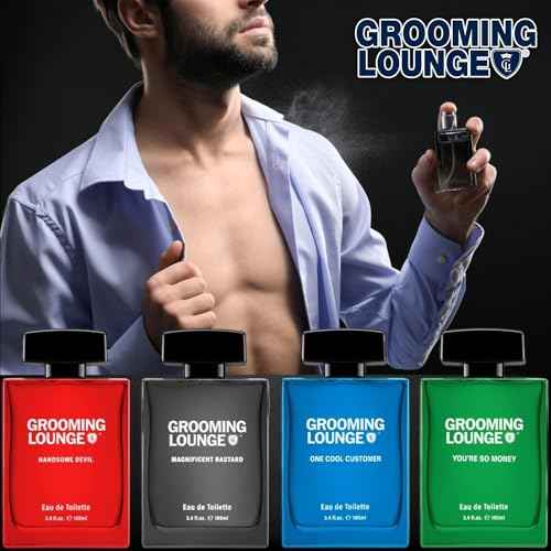 Grooming Lounge Men's Fagrances Eau de Best Perfume for Men - For Warm and Mischievous Mens Fragrances - So Handsome Devil Perfumes Women, Men & Unisex 3.4 oz (One Cool Customer)